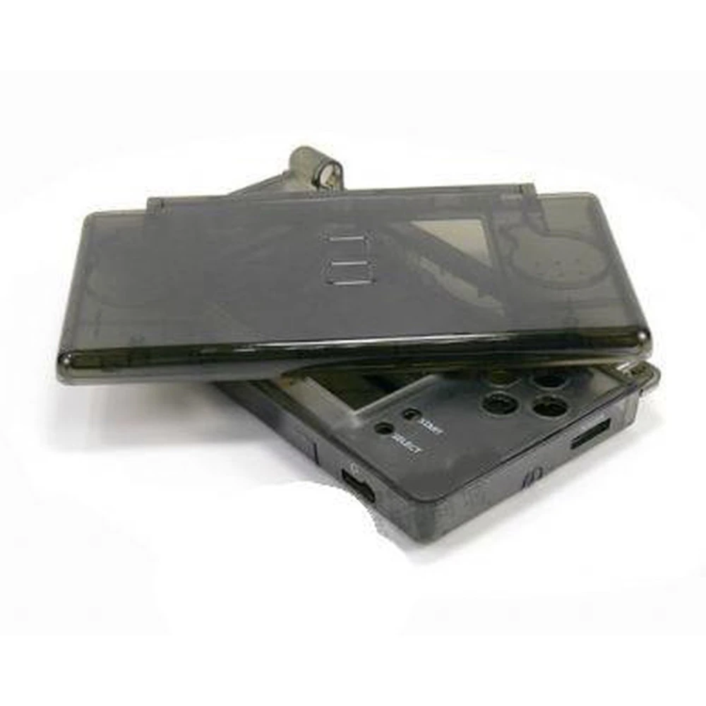 Náhradný kryt Nintendo DS Lite čierny priehľadný s tlačidlami a skrutkami