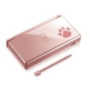 Náhradný kryt pre Nintendo DS Lite Nintendogs s ružovým metalickým dizajnom