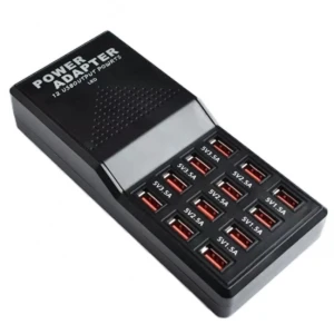 USB nabíjačka 12 portov 5V 30A – rýchla nabíjacia stanica pre smartfóny a tablety