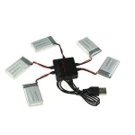 USB nabíjačka pre 5 batérií naraz pre kvadrokoptéru Syma X5C a kompatibilné modely