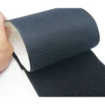 Samolepiaca suchý zips páska 80mm čierna s lepidlom na zadnej strane - 1 meter (háčik a slučka)