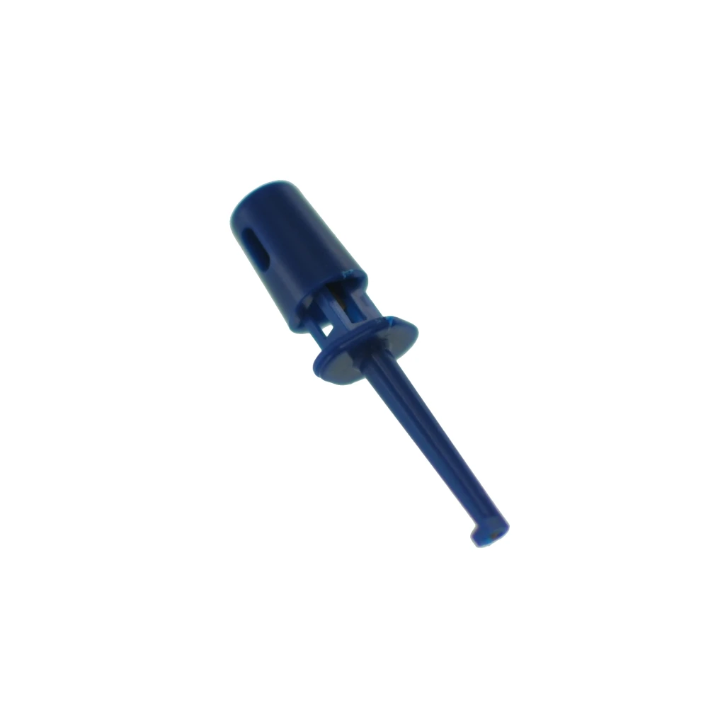 Modrý káblový klip k testovacej sonde s jednoduchými háčikmi 4cm