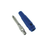 Modrý banánikový konektor 4mm BP4526 na meracie káble a multimetre