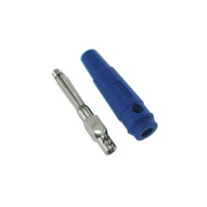 Modrý banánikový konektor 4mm BP4526 na meracie káble a multimetre
