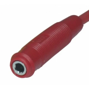 Červený 4mm banánikový zásuvný konektor BS4506 od Satkit