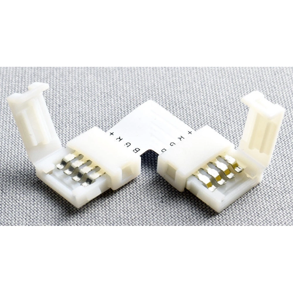 LED L konektor 4 pin 10mm 5050 RGB pre LED pásy YourLed