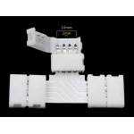 LED T konektor 4 pin 10mm 5050 RGB pre LED pásy YourLed