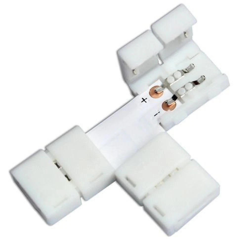 LED klipové T konektory 10mm 2Pin 5050/5630 RGB pre LED pásy