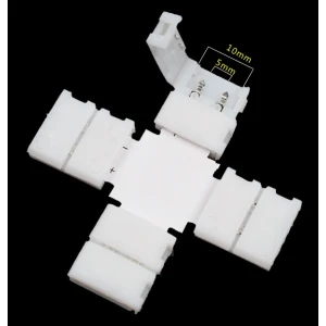 LED klipové X konektory 10mm 2 pin 5050 RGB pre LED pásiky