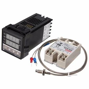 Digitálny regulátor teploty Rex C100 so SSR 40A a sondou K termopar 0-400º