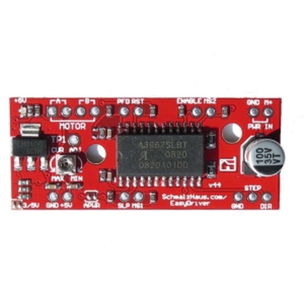 Ovládač Easydriver V4.4 A3967 pre krokové motory kompatibilný s Arduino