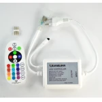 RGB LED pásik ovládač 220V s dimmerom a IR ovládačom 24 tlačidiel