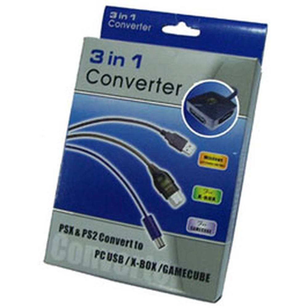 Adaptér 3 v 1 pre ovládače PS/PS2 na USB, GameCube a Xbox - Mayflash