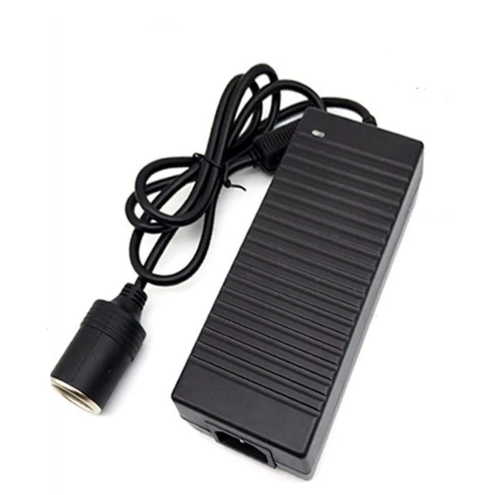 Dispositivo convertidor de corriente 220v a 12v con enchufe para coche