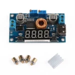 Nastaviteľný DC-DC menič 5A 1.25V-32V s voltmetrom a ampérmetrom satkit