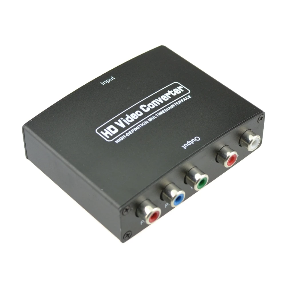 Detalle de puertos HDMI y vídeo componente YPbPr del adaptador satkit