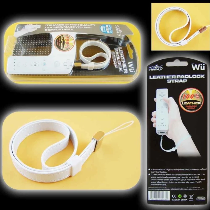 Kožený remienok na Wii Remote biely - oficiálne príslušenstvo satkit