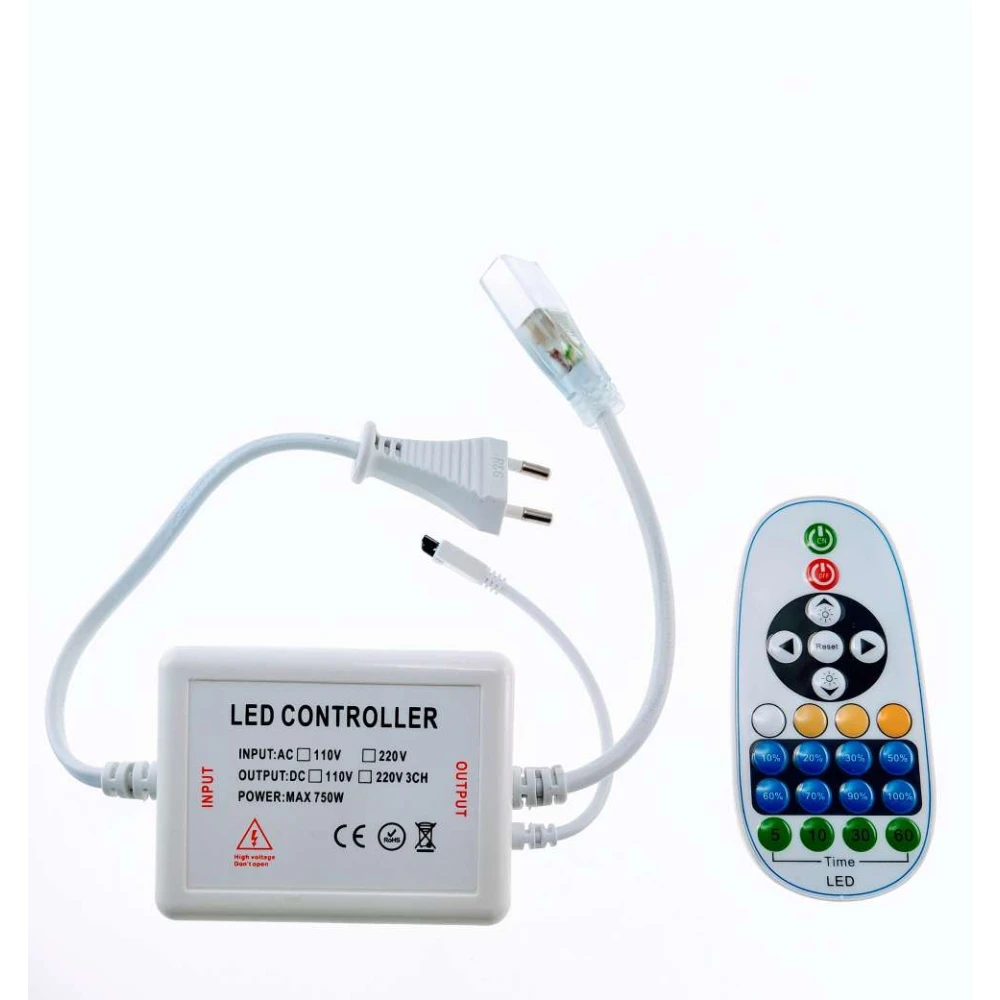 Dimmer pre LED pás 220v s diaľkovým ovládaním a reguláciou jasu