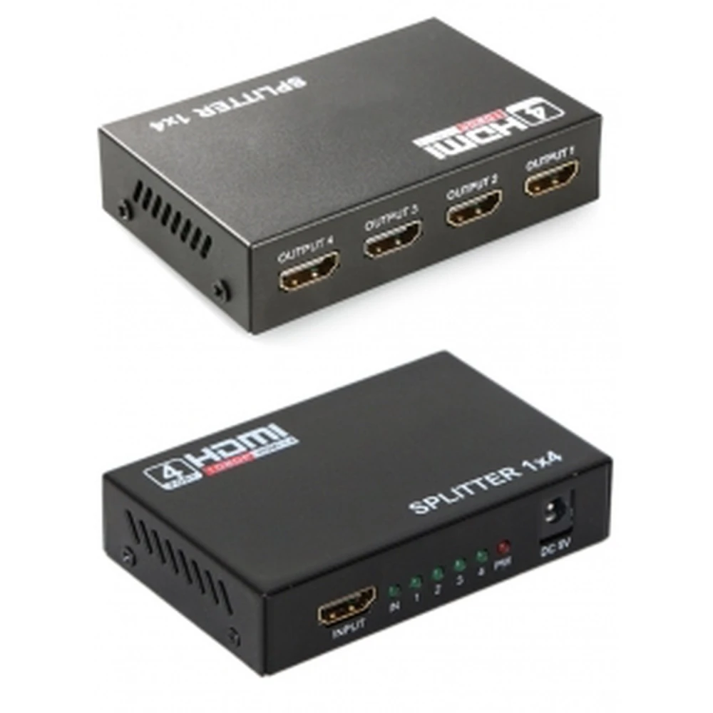 HDMI rozbočovač 1x4 Full HD 1 vstup 4 výstupy kompatibilný 1080p HDTV a 3D