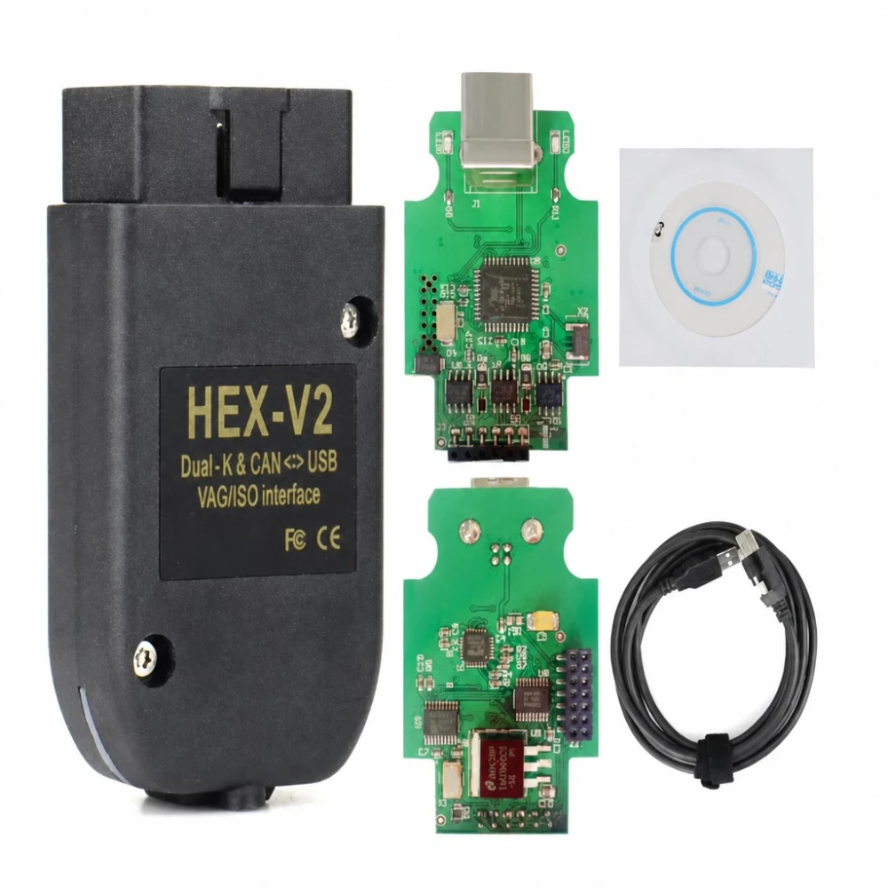 Diagnostický Skener HEX-V2 VCDS V25.3 ATMEGA162 Kompatibilný VW Audi Seat Skoda 1996-2017