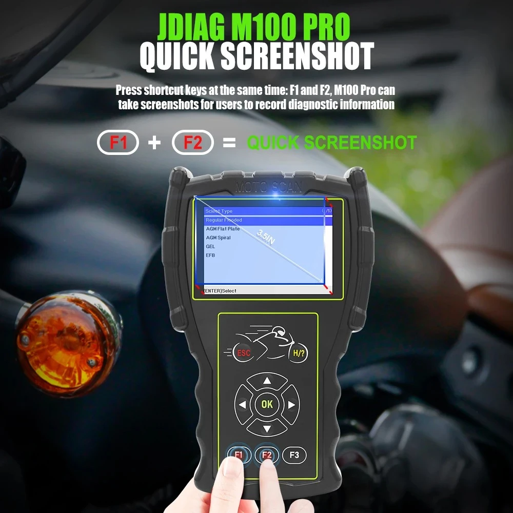 Diagnostický skener na motorku OBD JDiag M100 Pro na opravy KTM Honda Yamaha Kawasaki BMW