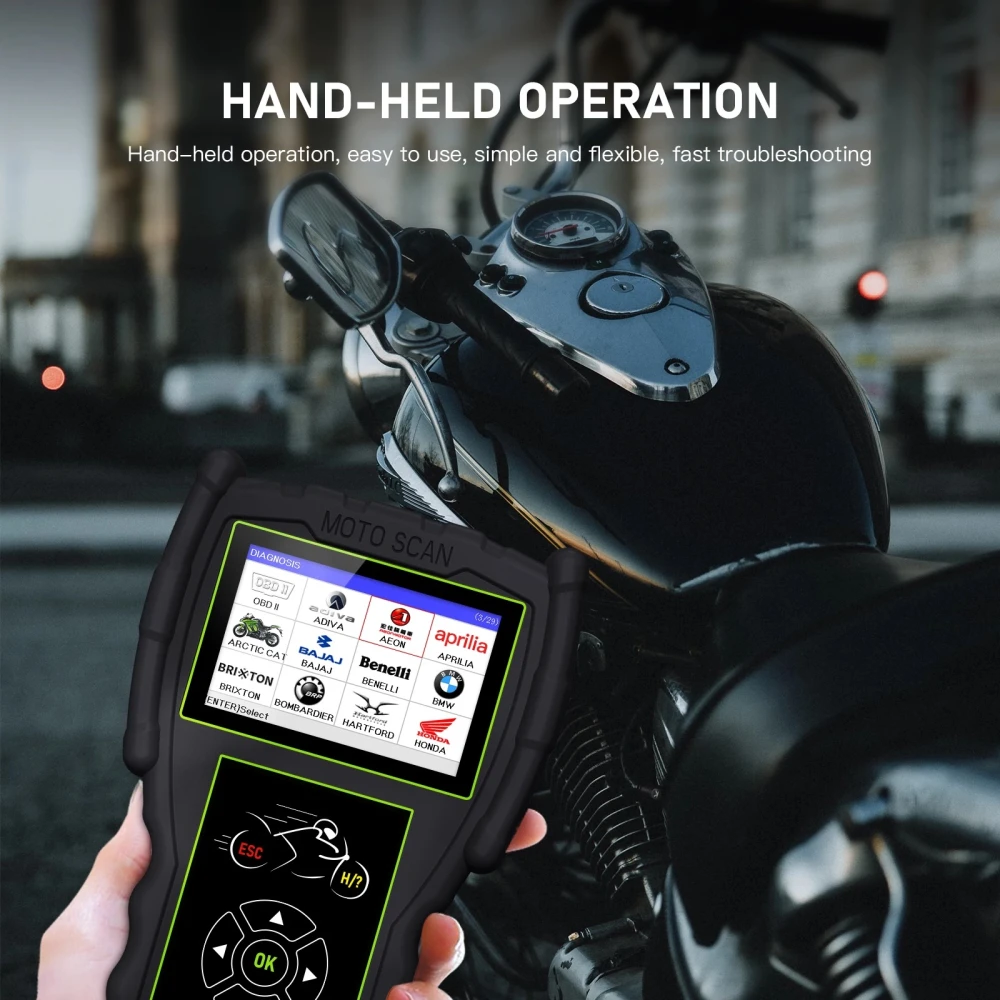 Diagnostický skener na motorku OBD JDiag M100 Pro na opravy KTM Honda Yamaha Kawasaki BMW