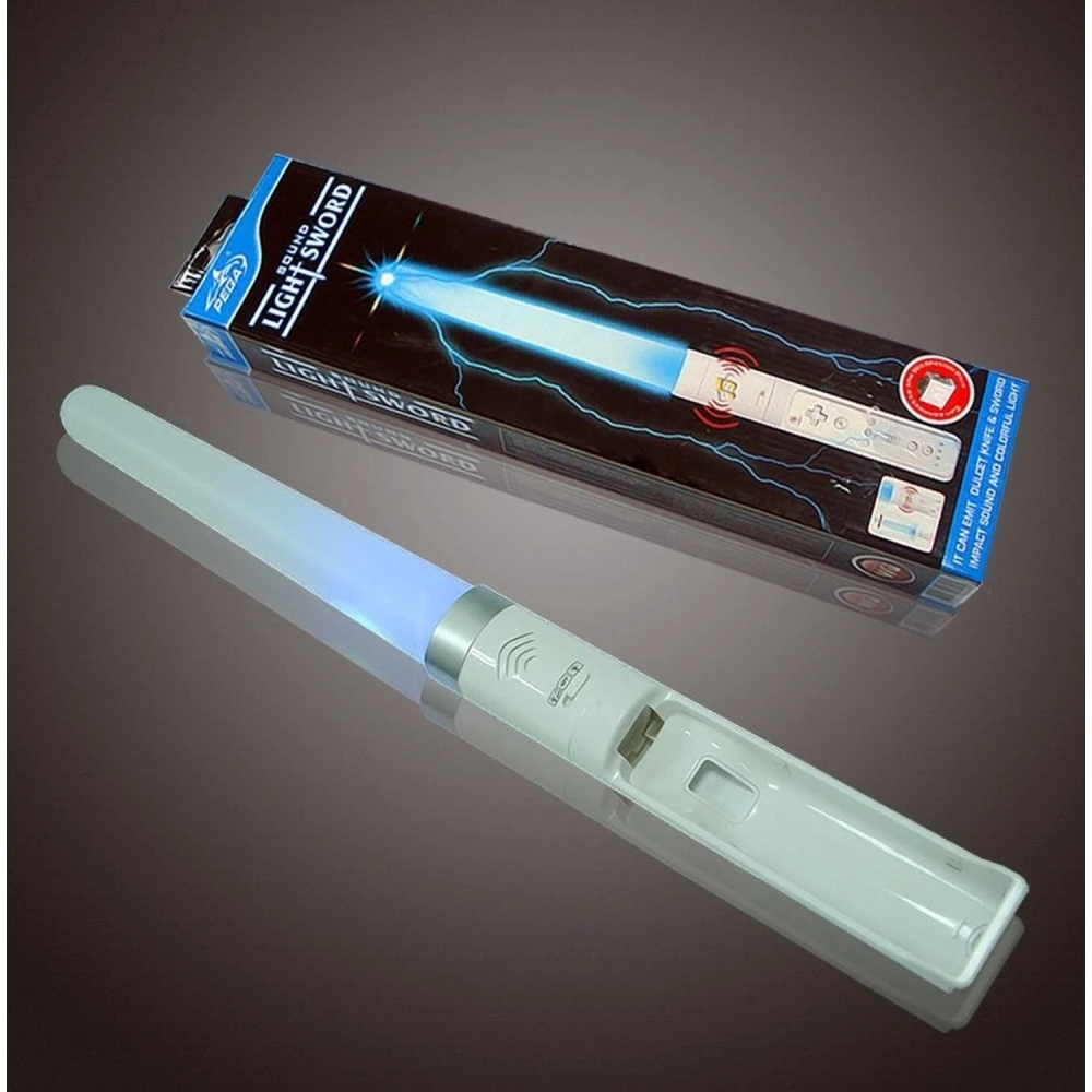Modrý svetelný meč Wii so zvukom pre kompatibilný ovládač Wiimotion Plus