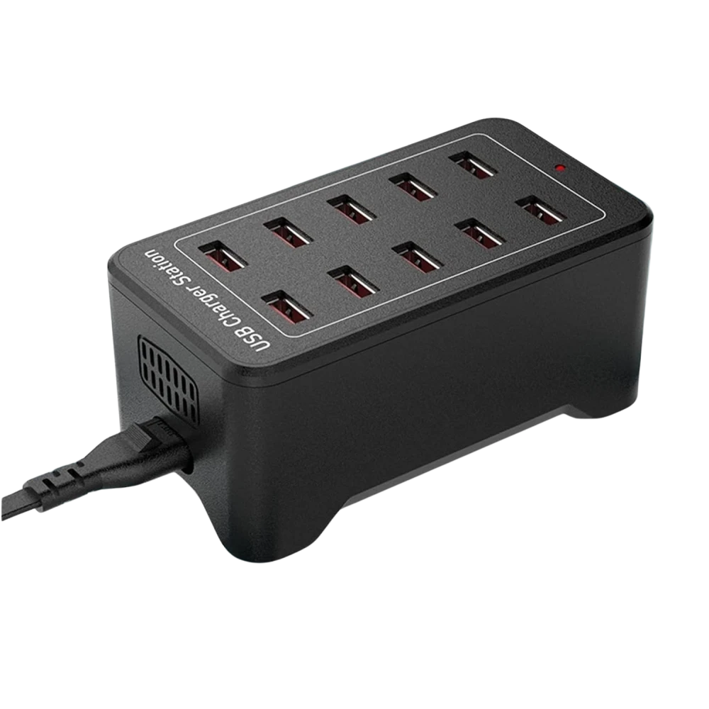 USB nabíjacia stanica 10 portov s IQ Charge - 50W 12A, 2.4A na port