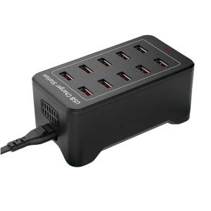 USB nabíjacia stanica 10 portov s IQ Charge - 50W 12A, 2.4A na port