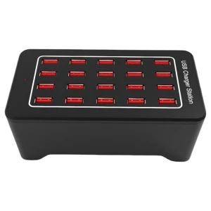 USB nabíjacia stanica 20 portov s IQ Charge - 100W a 2.4A na port