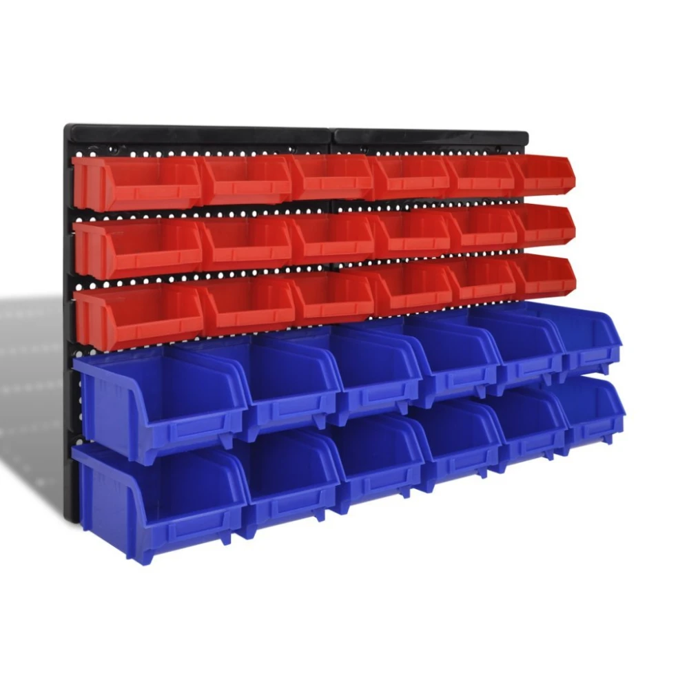 Nástenný dielenský regál s stohovateľnými boxmi TSX TOOL 32pc
