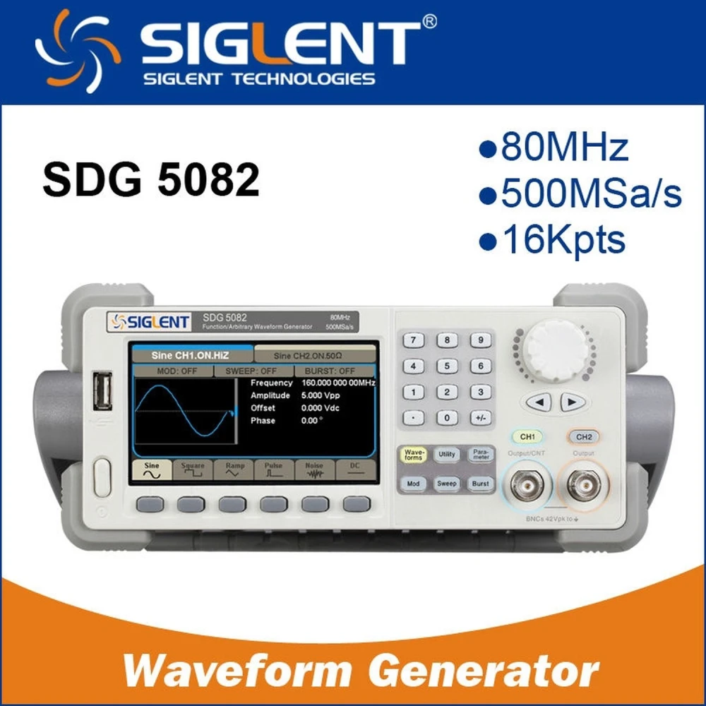 Arbitrárny generátor funkcií Siglent SDG5082 80MHz s dvojitým výstupom