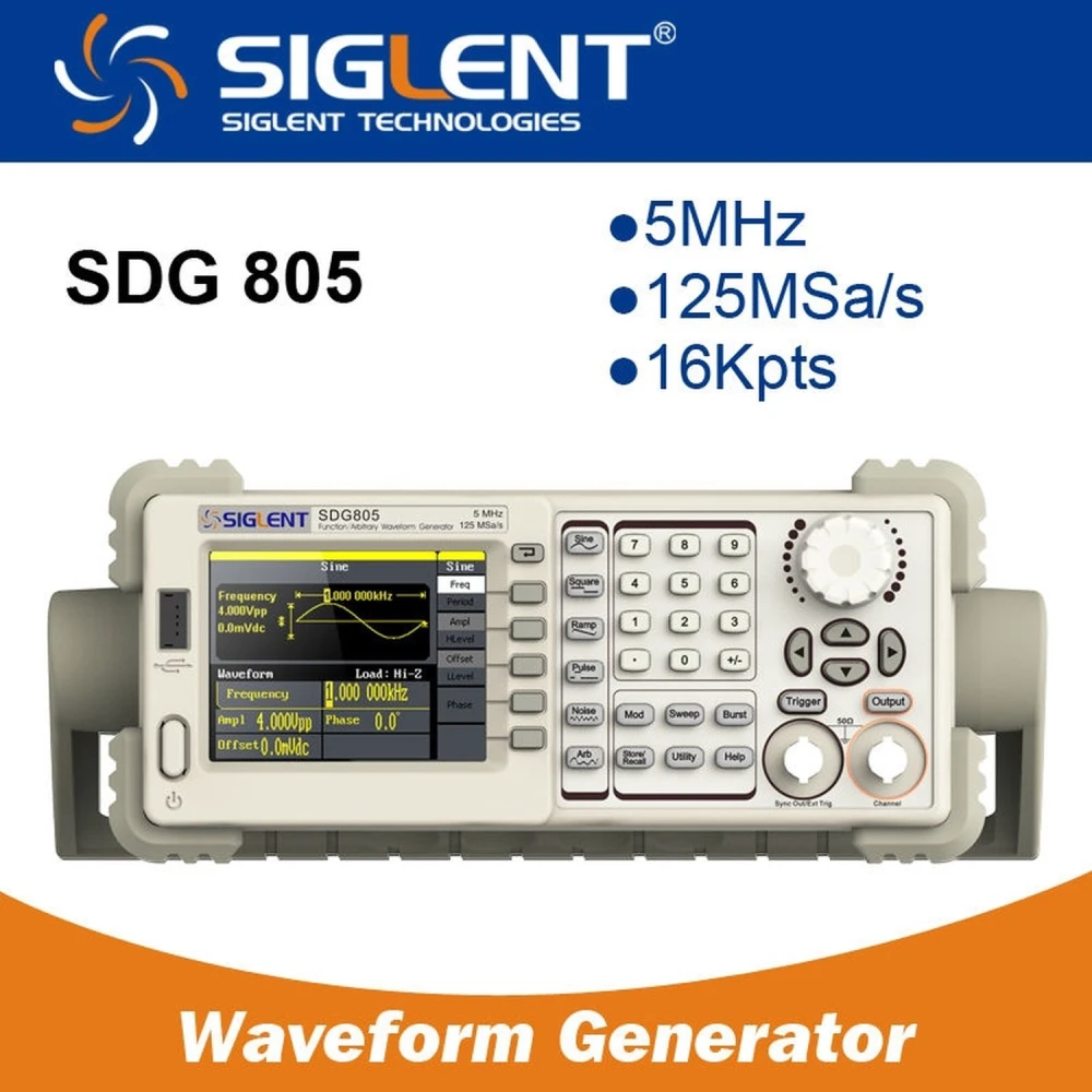 Siglent SDG805 5MHz generátor funkcií s technológiou EasyPulse
