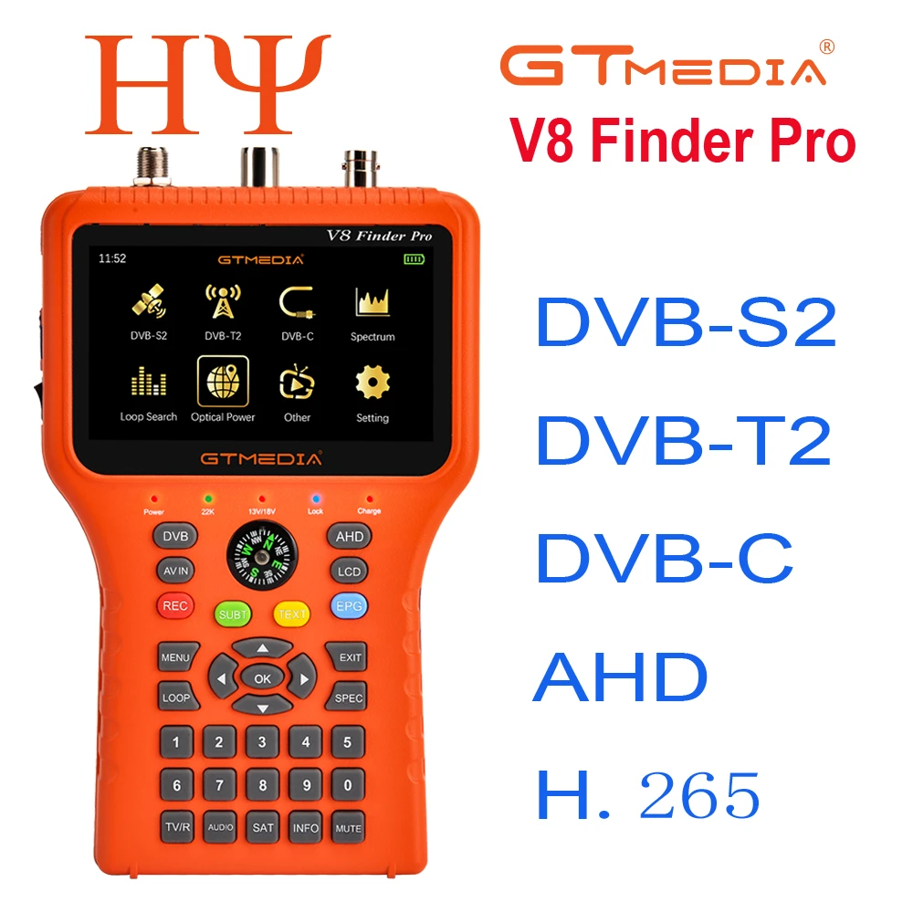 GTmedia V8 Finder Pro: merač satelitov DVB-S2 DVB-T2 DVB-C