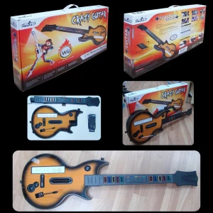 Bezdrôtová Wii Crazy Guitar pre kompatibilné hudobné hry
