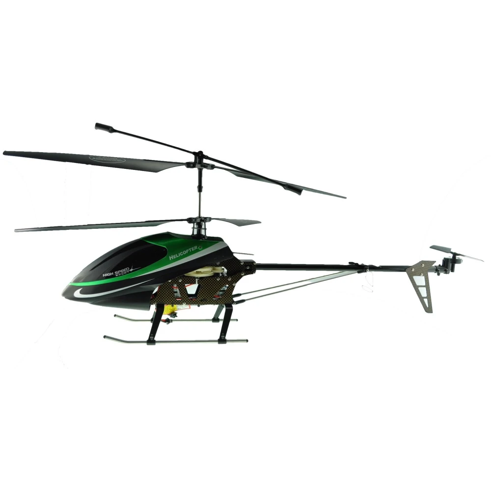 Helicóptero radio control F-28 mostrando el rotor principal de 56 cm