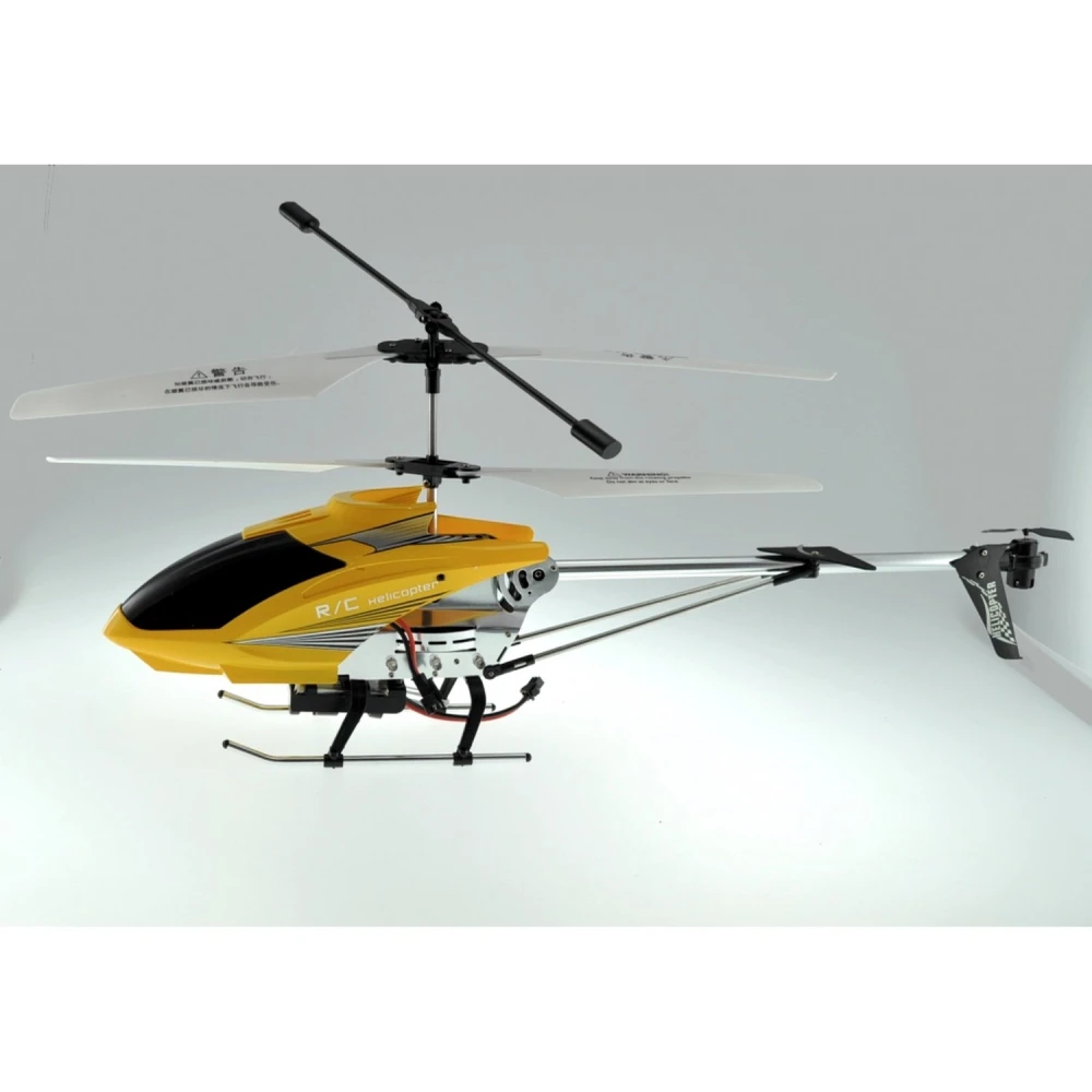 Vista lateral del helicóptero radio control RC9663 con giroscopio