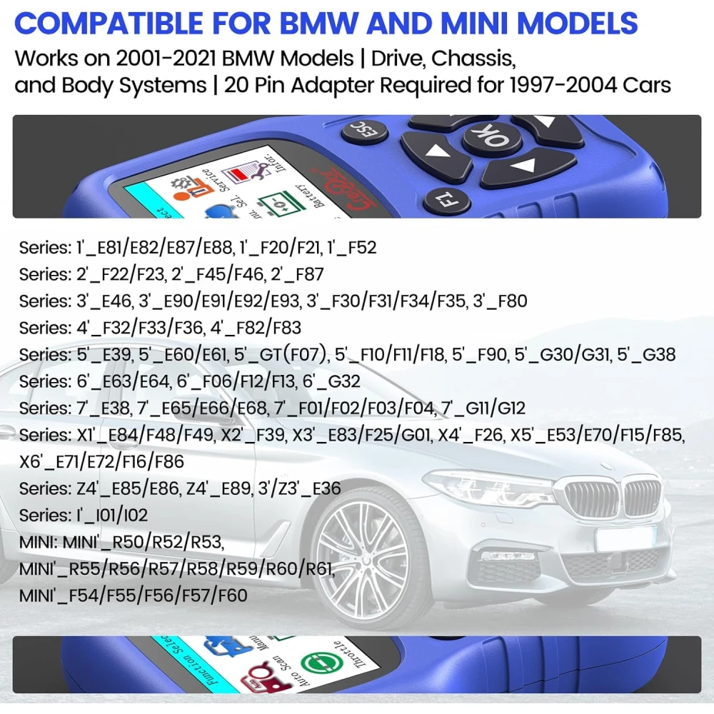 Diagnostika OBD2 BMW Creator C420 pre BMW a Mini s pokročilými funkciami