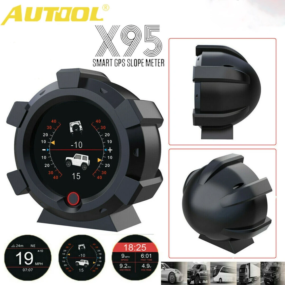 Multifunkčný sklonomer Autool X95 s multiosovým gyroskopom a GPS