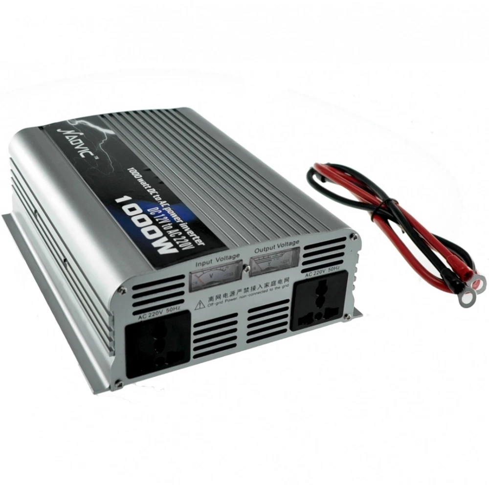 Menič napätia 12V na 220V 1000W do auta, karavanu a lode