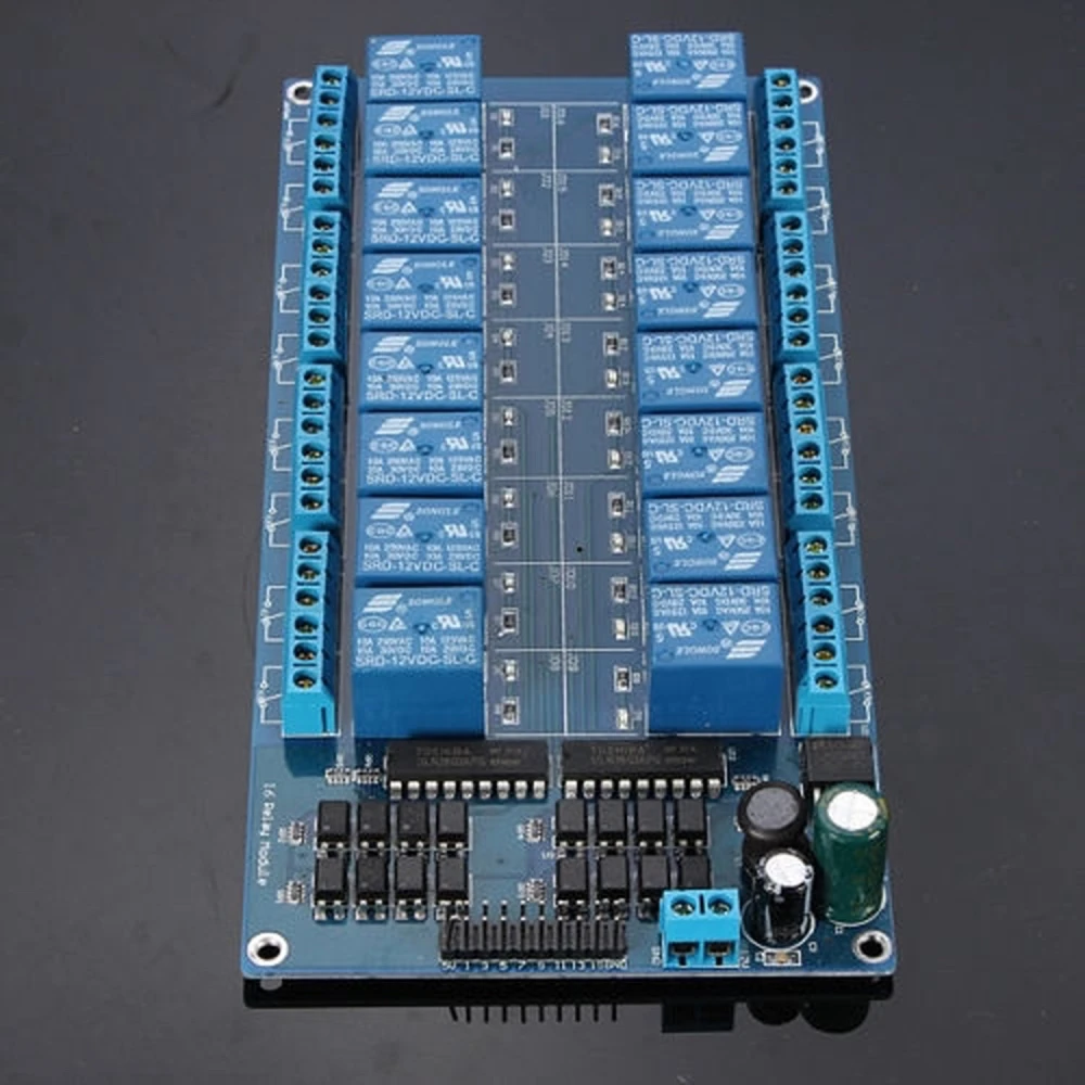 Sada 16 relé 12V pre Arduino so 16 kanálmi - Kompatibilná satkit
