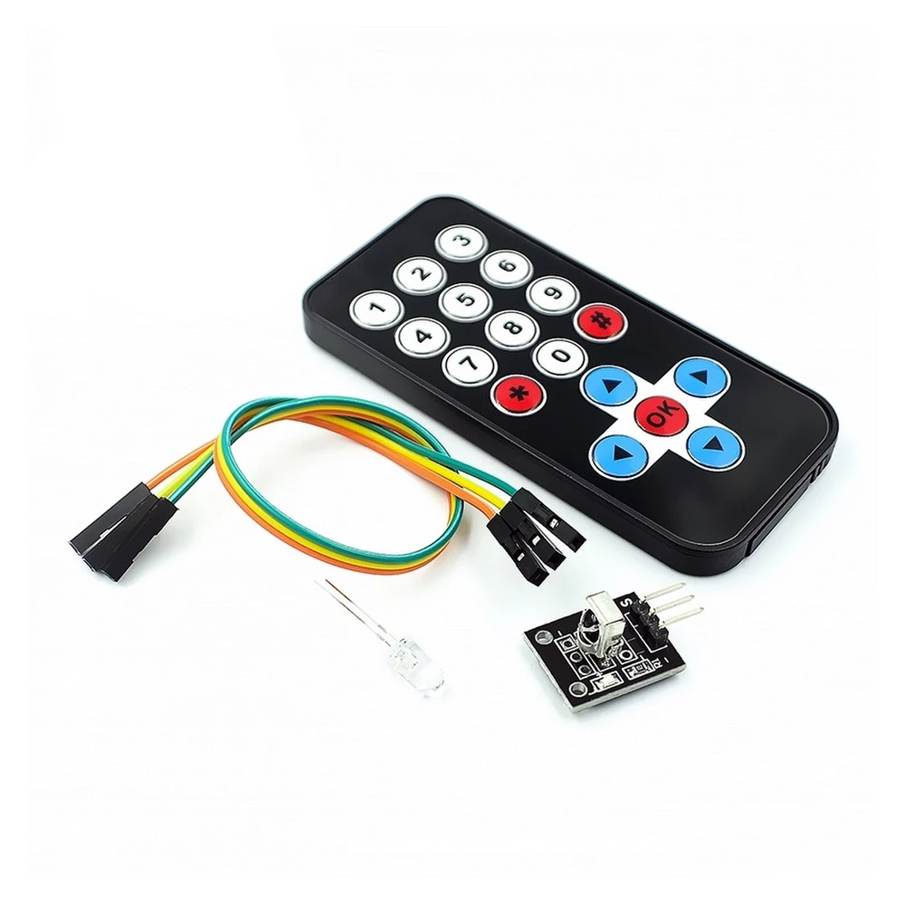 IR diaľkový ovládač kit pre Arduino so senzorom IR 38kHz a ultratenkým ovládačom