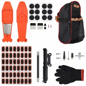 TSX TOOL Sada na opravu defektov pneumatík Moto Bicykel 81 dielov Knôty Dierovač Tubeless