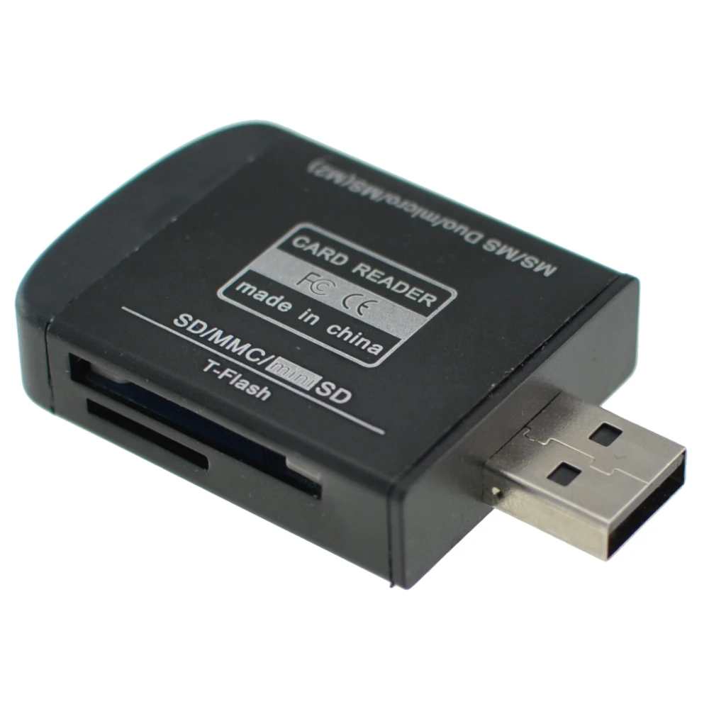 USB 2.0 čítačka pamäťových kariet all-in-one pre Micro SD, MMC, SDHC, TF a M2