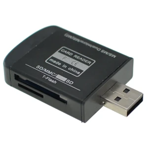 USB 2.0 čítačka pamäťových kariet all-in-one pre Micro SD, MMC, SDHC, TF a M2