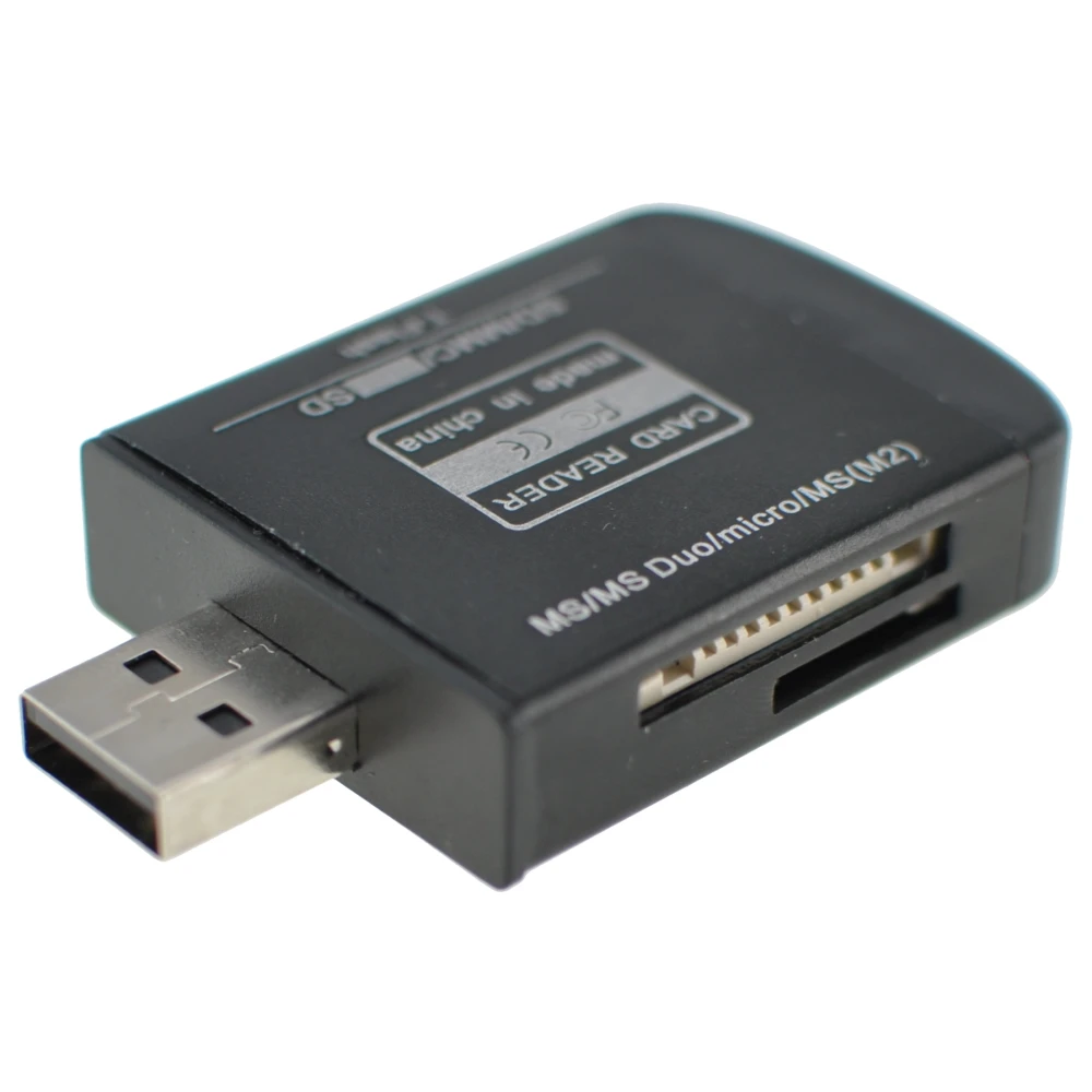 USB 2.0 čítačka pamäťových kariet all-in-one pre Micro SD, MMC, SDHC, TF a M2
