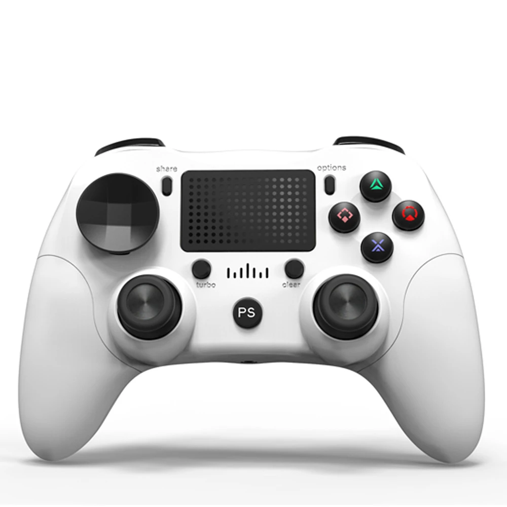 Kompatibilný PS4 ovládač biely bezdrôtový DoubleShock 4