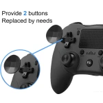 Mando compatible PS4 blanco con conexión Bluetooth y diseño ergonómico