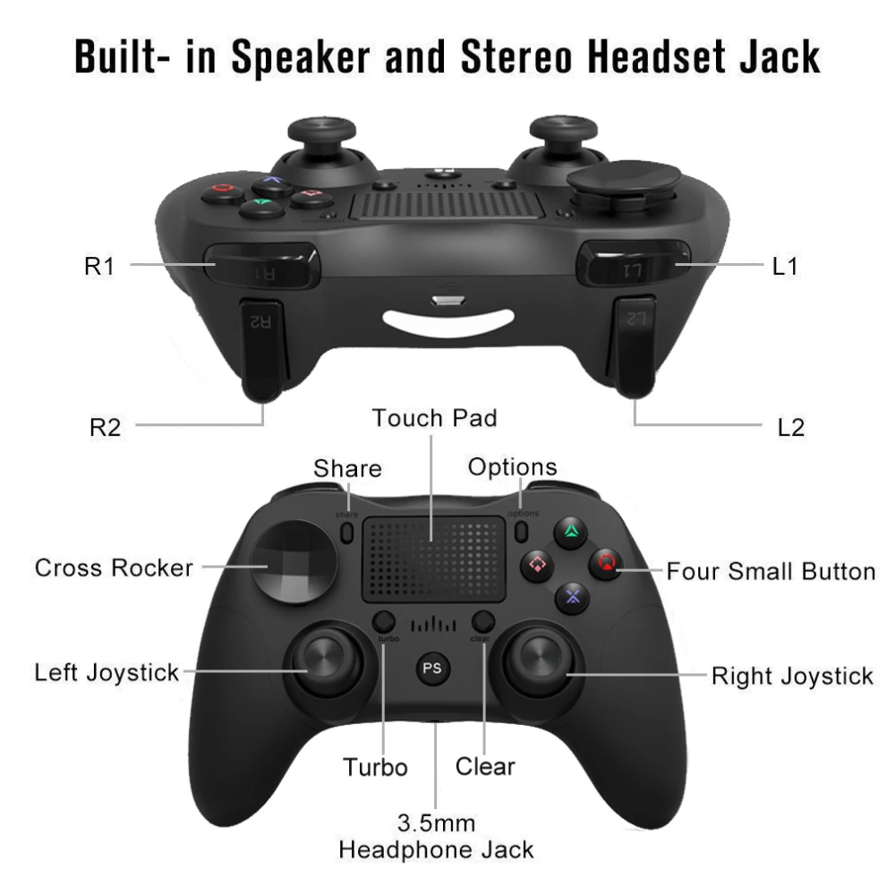 Bezdrôtový kompatibilný ovládač PS4 čierny DoubleShock 4