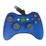 Modrý káblový ovládač Xbox 360 pre pohodlné a presné hranie